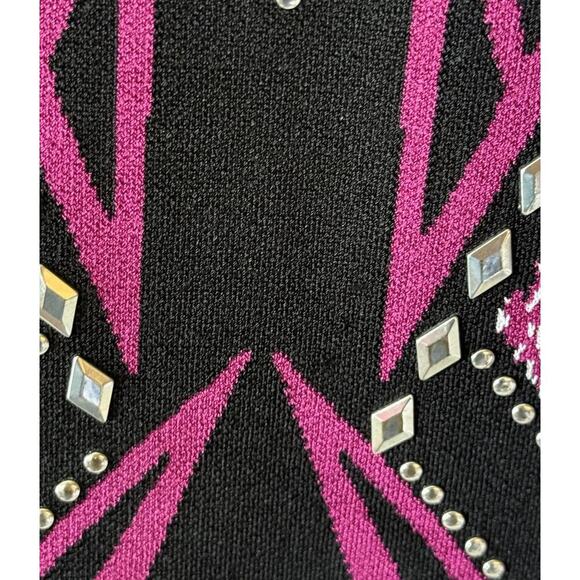 GUESS Size Small Jacquard Embellished Bodycon Dress Sexy Club Party Glam READ - Picture 7 of 13